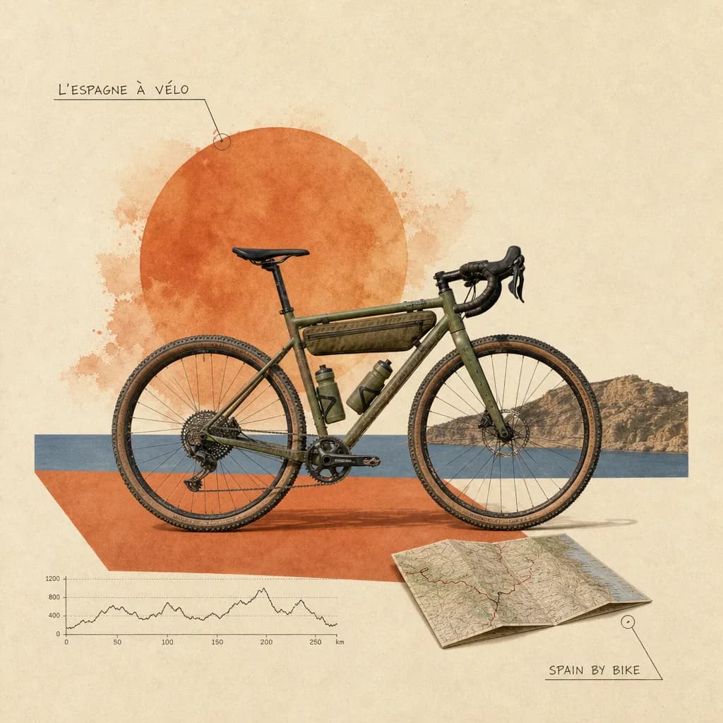 Vélo sur la route de La Rioja